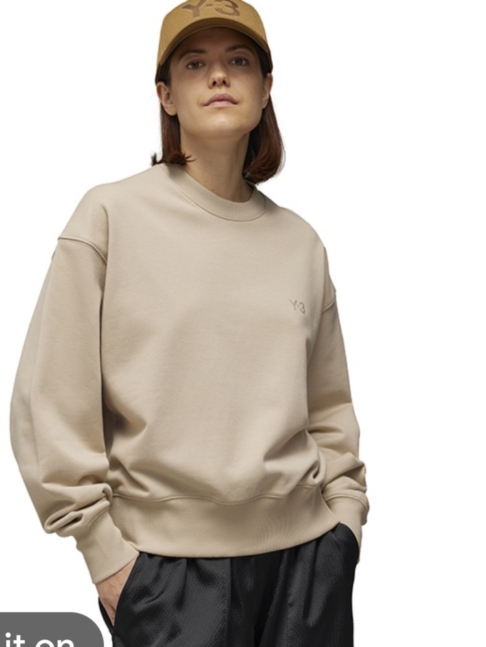Y-3 Women's Beige/Cream Crewneck Sweatshirt
